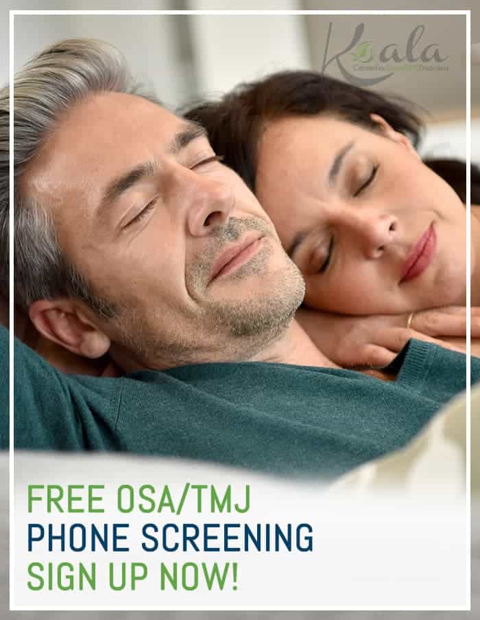 Free Phone Screening at Koala® Center For Sleep & TMJ Disorders in Bloomington, IL